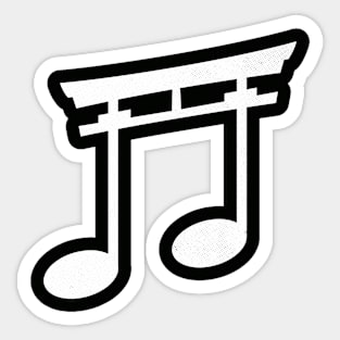 Japan Song Musical Note Zen Temple by Tobe Fonseca Sticker